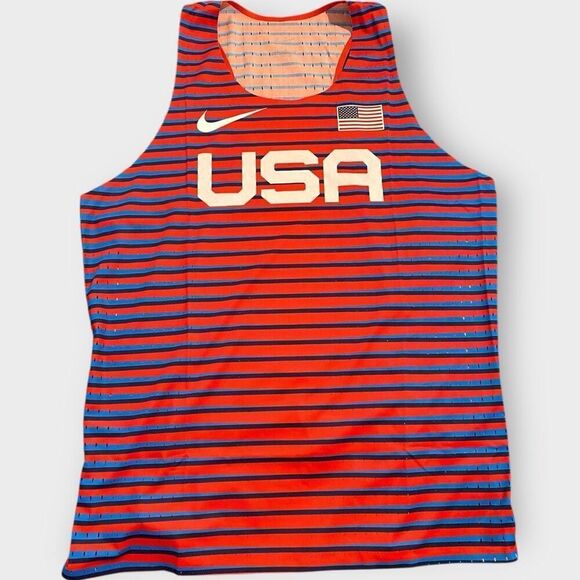 Nike USA Team Pro Elite Track 2023 Singlet Mens Size L AO8502-602 Made In USA - Picture 1 of 8